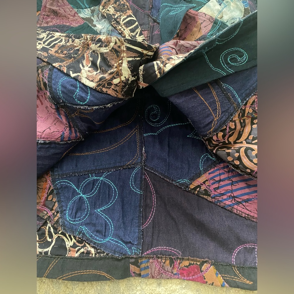 NWOT Casual Studio Patchwork Blazer Jacket multic… - image 6